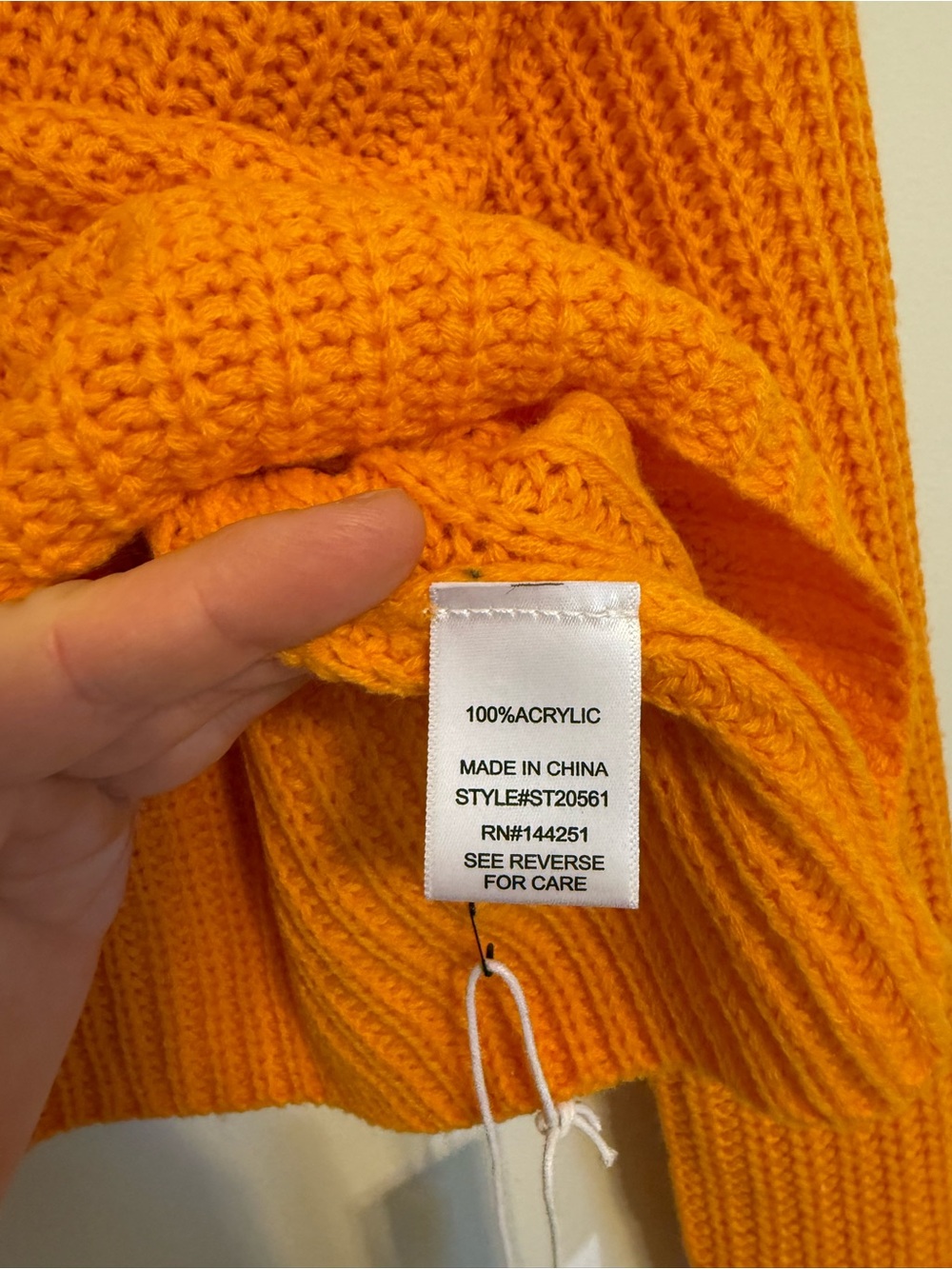 Sincerely Jules Colorblock Orange, Pink, Cream Knit Cropped Sweater NWT Medium - Picture 7 of 8